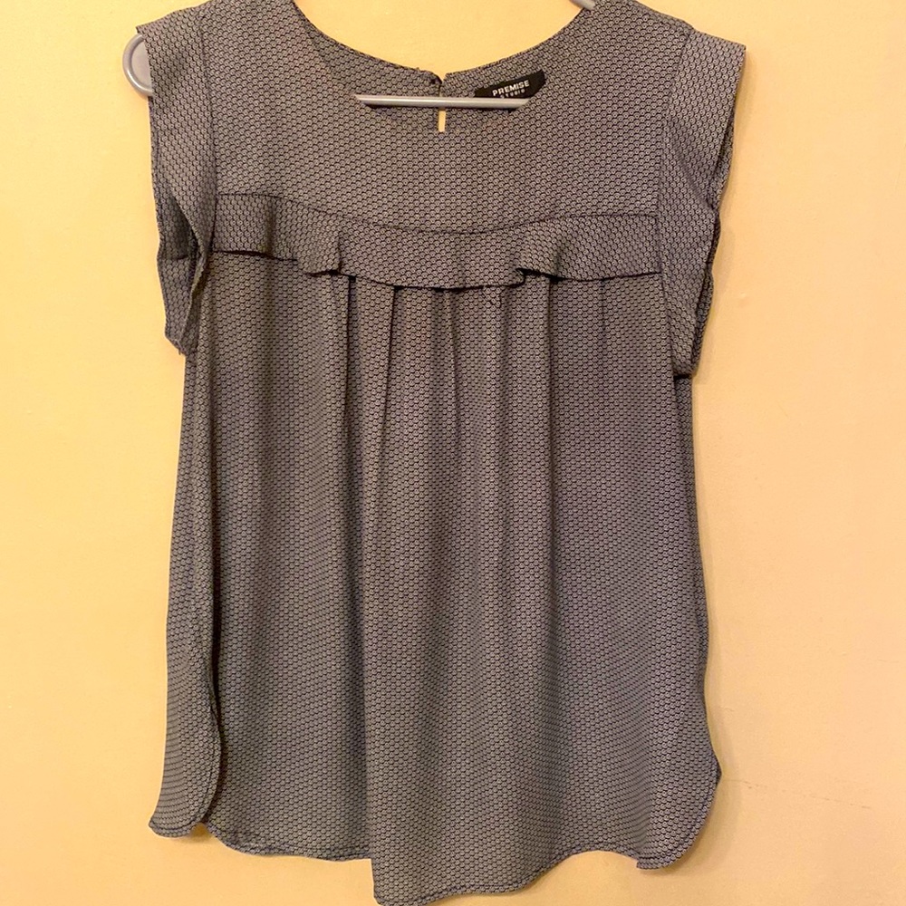 Black and white blouse, size M